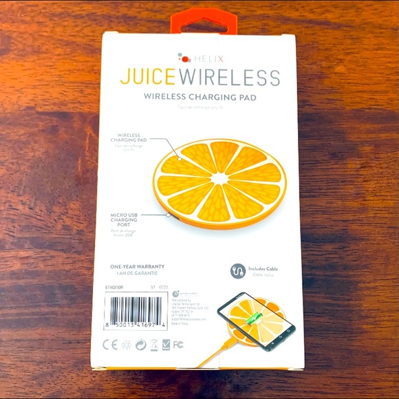 Wireless Juice Charger Orange, Helix - Picture 2 of 2